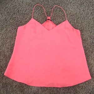 J. Crew Neon Pink Silk Tank Top